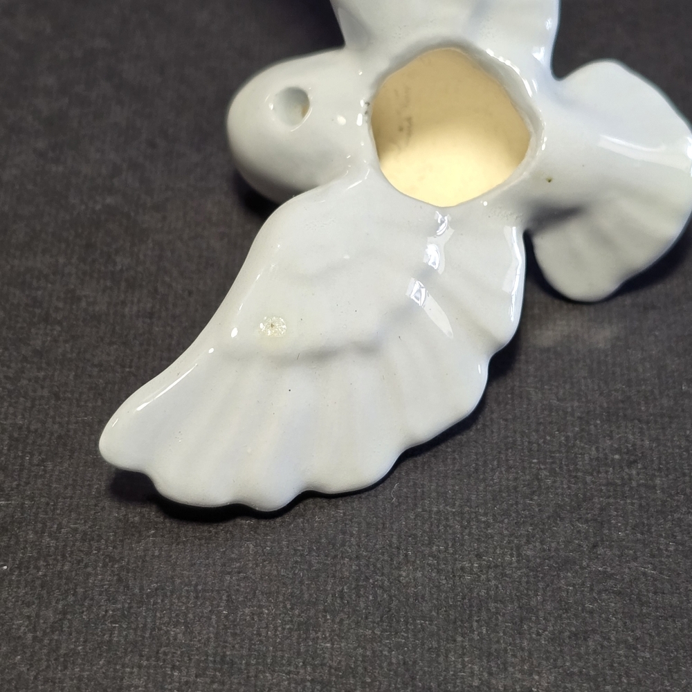 4 Light Blue Doves Porcelain Christmas Ornaments 2 Sizes: 2.5" and 3" - Picture 9 of 15